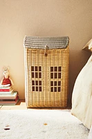 KIDS’ RATTAN HOUSE BASKET