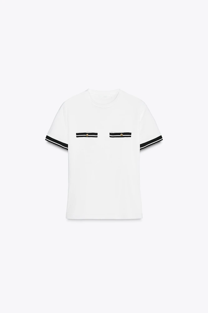 CONTRAST TRIM T-SHIRT