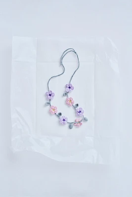 TIMELESZ - COLLIER LAINE CROCHET FLEURS