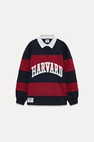 HARVARD UNIVERSITY POLO SWEATSHIRT