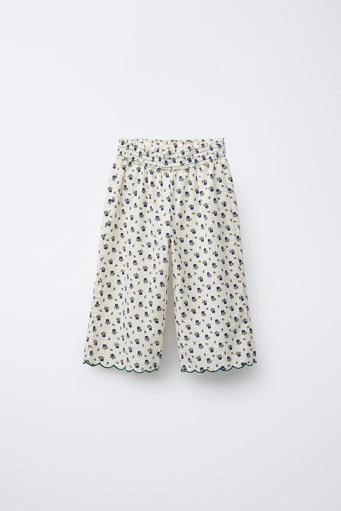 PANTALON IMPRIMÉ FLEURS