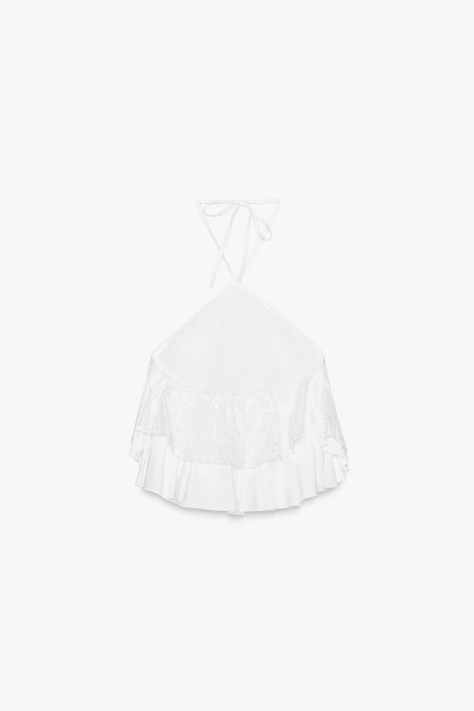 HALTER RUFFLE TOP