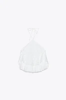 HALTER RUFFLE TOP