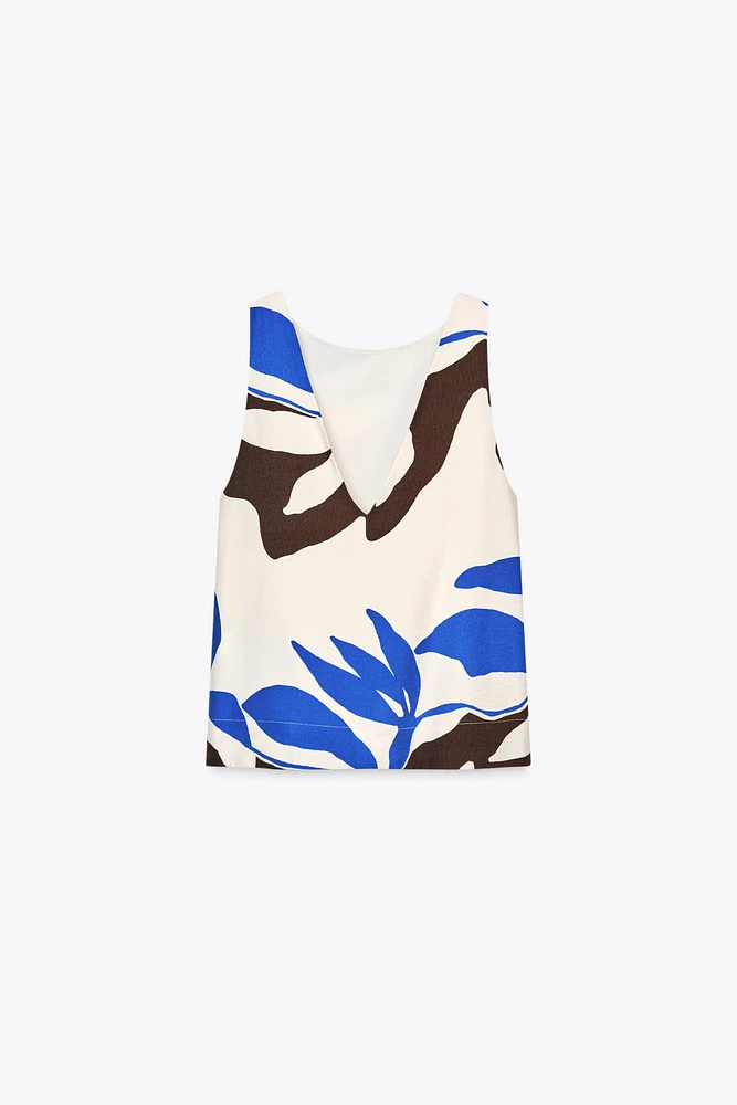 TOP FANTAISIE IMPRIMÉ FLORAL