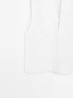 Blouse 100 % lin avec coutures