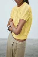 TEXTURED KNIT TOP