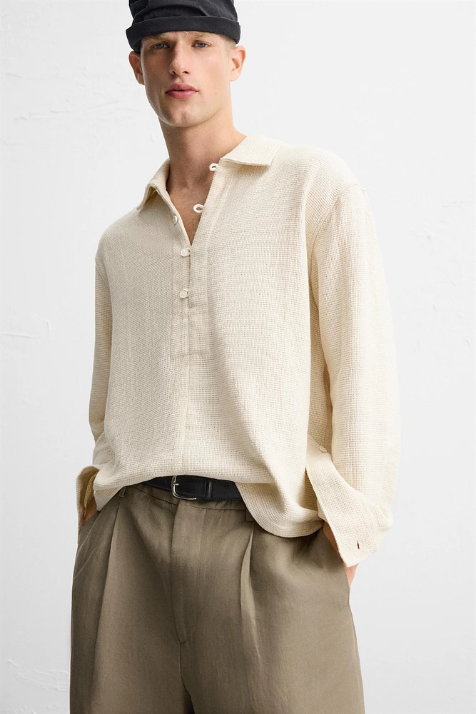 TEXTURED POLO SHIRT