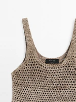 Braided suede leather top