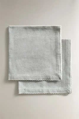 SCALLOPED NAPKINS (PACK OF 2)