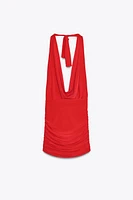 RUCHED SHORT DRESS