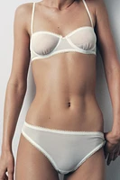 CULOTTE EN MESH ET DENTELLE