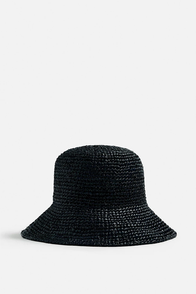 RAFFIA BUCKET HAT