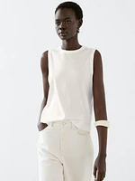 Top sans manches 100 % coton