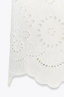 JUPE-CULOTTE BRODERIES PERFORÉES