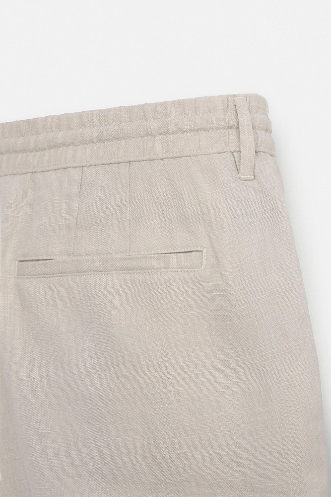 100% LINEN SHORTS