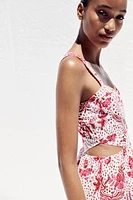 ROBE MIDI IMPRIMÉE ET AJOURÉE