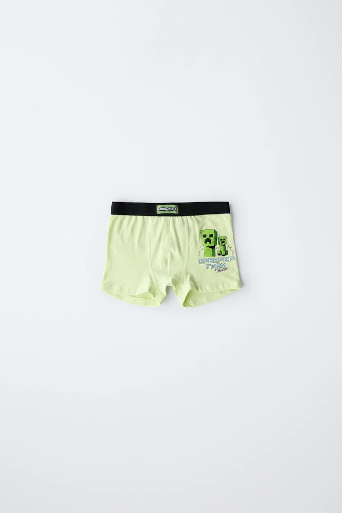 6-14 ANS/ LOT DE DEUX BOXERS MINECRAFT © MOJANG AB. ™