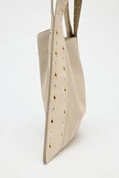 SUEDE STUDDED SHOULDER BAG
