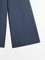 Jean super large taille haute