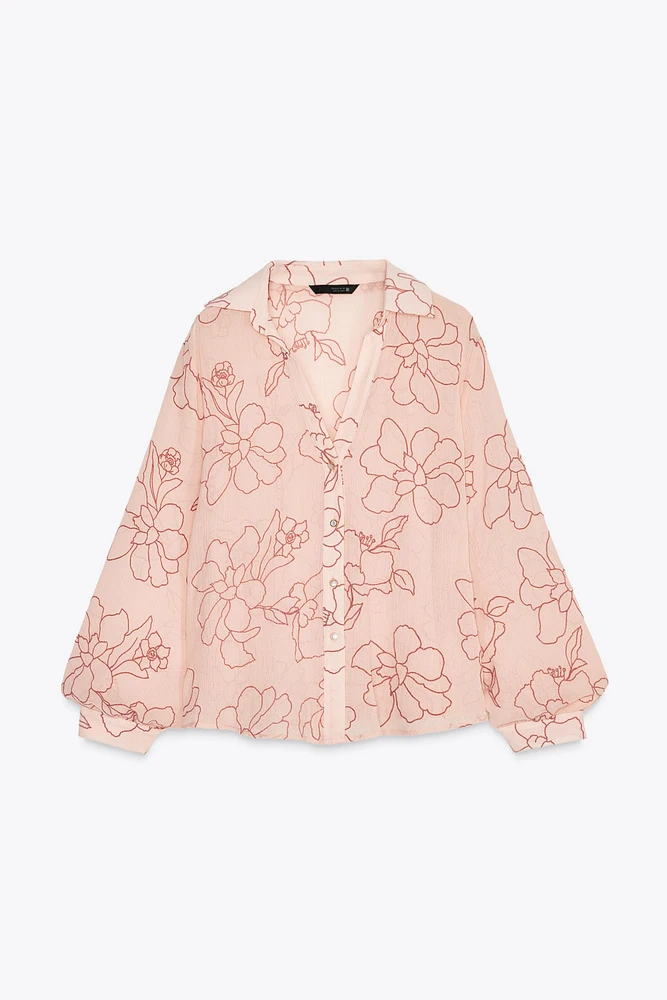 FLOWY FLORAL SHIRT