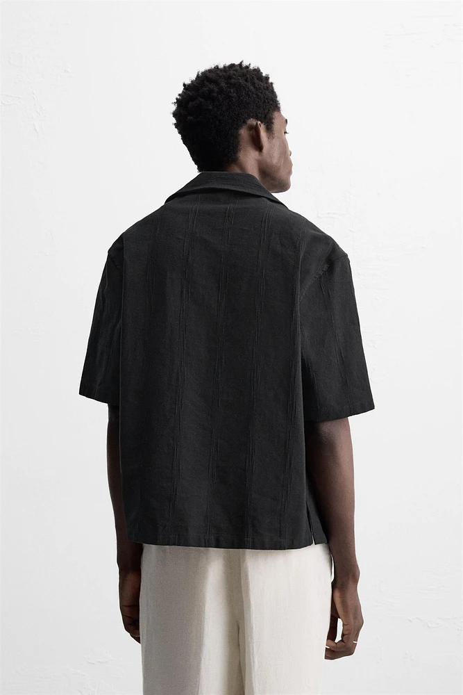 EMBROIDERED COTTON - LINEN SHIRT