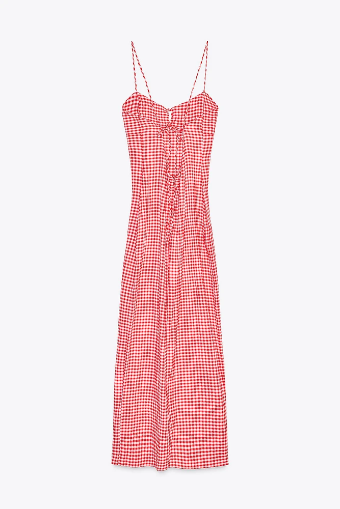 ROBE MI-LONGUE À CARREAUX VICHY