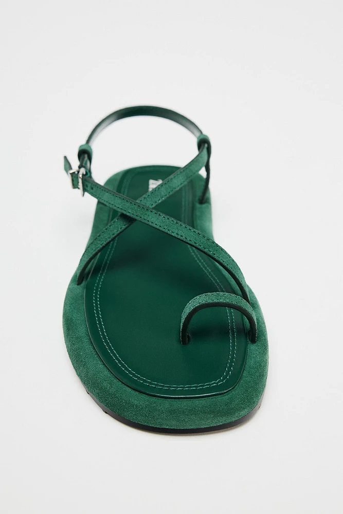 LEATHER STRAP SANDALS