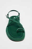 LEATHER STRAP SANDALS