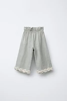 STRAIGHT FIT LINEN PANTS