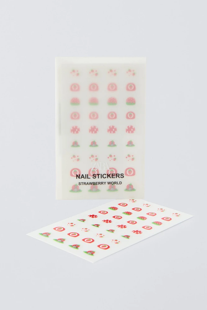 ZARA NAIL STICKERS STRAWBERRY WORLD