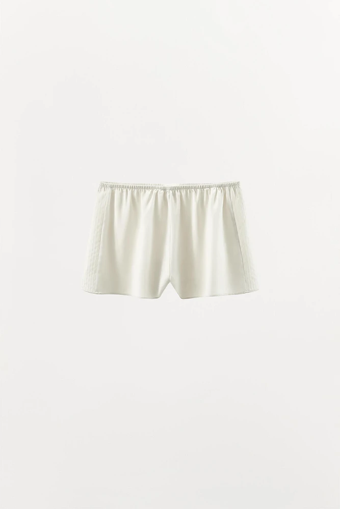 SATIN PAJAMA SHORTS