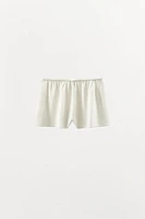 SATIN PAJAMA SHORTS