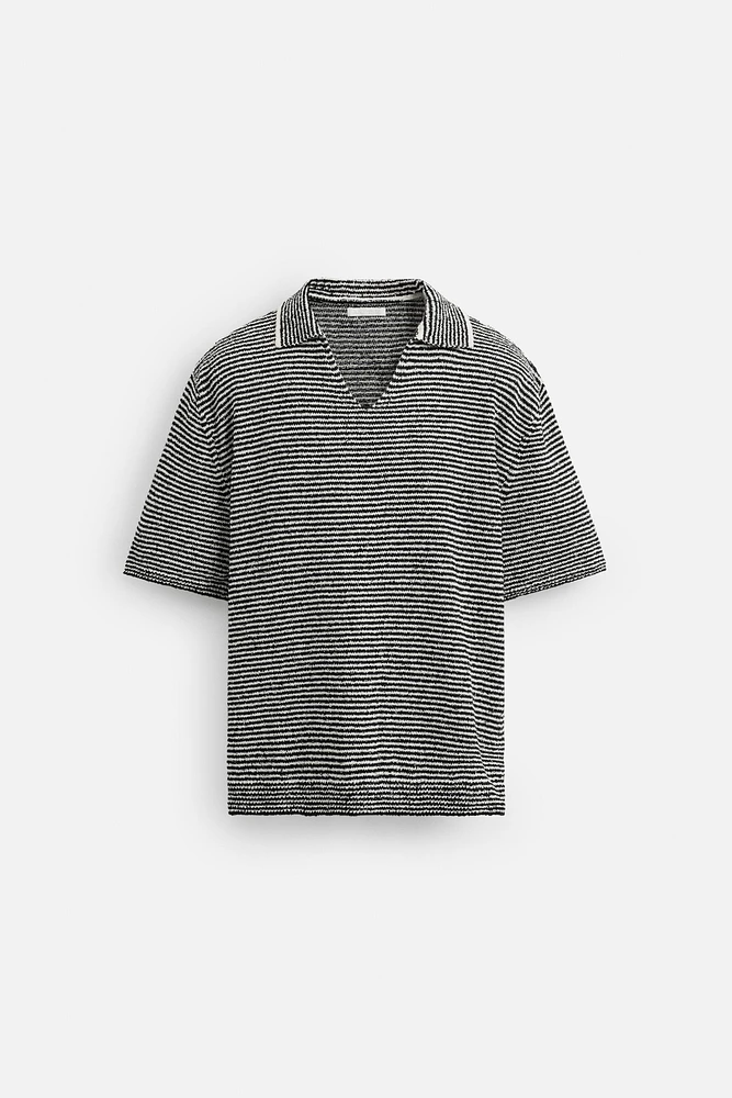 POLO EN MAILLE RAYURES