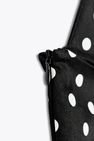POLKA DOT RUFFLED JUMPSUIT DRESS