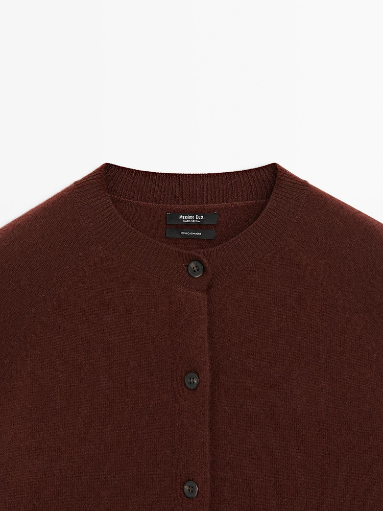 Cardigan manches longues 100 % cachemire