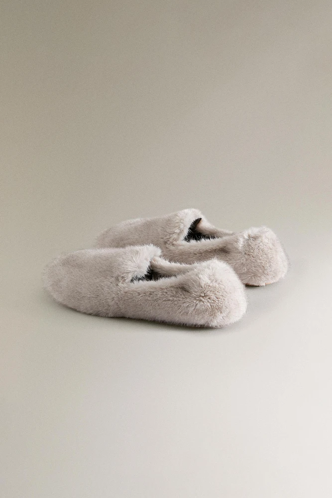 SOFT FAUX FUR LOAFERS