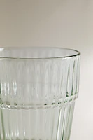 VERRE EN VERRE RECYCLABLE COLORÉ RAYURES