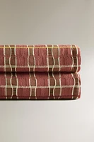 COUVRE-LIT COTON RAYURES MULTICOLORES