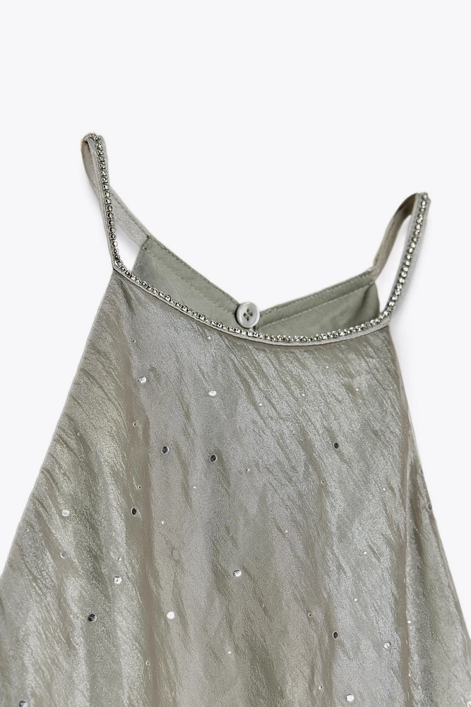 ROBE MIDI HALTER BRILLANTS