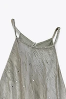 ROBE MIDI HALTER BRILLANTS