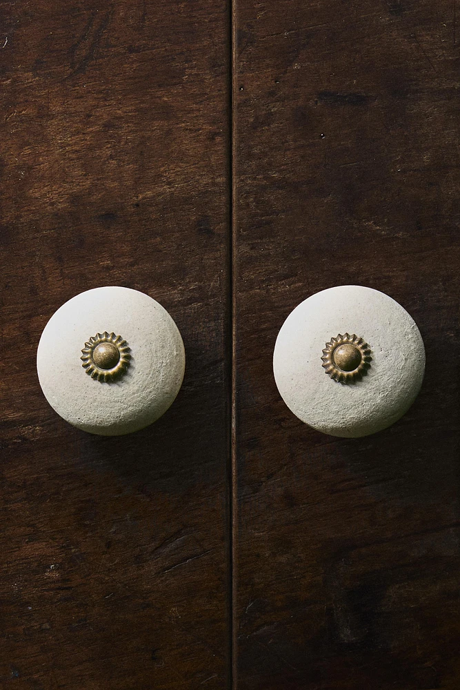 LOT BOUTONS DE PORTE CÉRAMIQUE MATE (LOT DE 2)