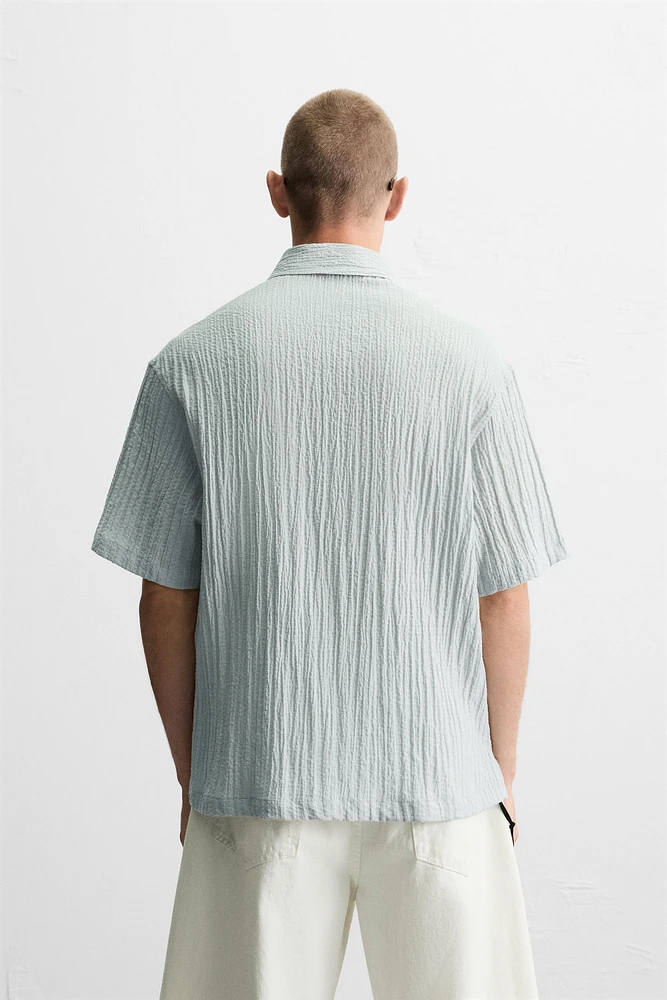 CHEMISE JACQUARD EFFET FROISSÉ