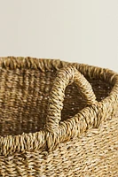 LARGE SEAGRASS BASKET WITH HANDLES