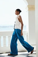 JEAN Z1975 WIDE LEG TAILLE NORMALE PLIS