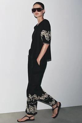 ZW COLLECTION EMBROIDERED CULOTTES