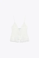 TOP LACETS CONTRASTE