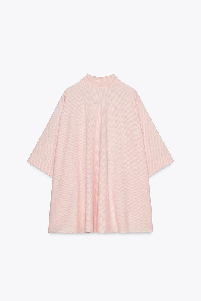 CHEMISE CAPE OVERSIZE RAYURES ZW COLLECTION