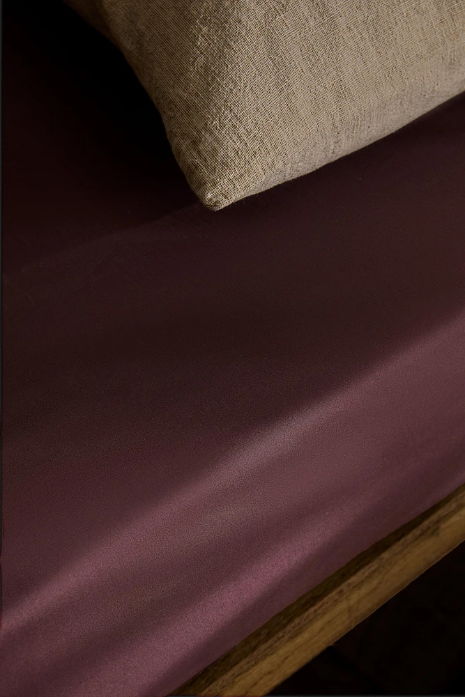 PERCALE COTTON FITTED SHEET | 11.8" THICK ( THREAD COUNT