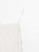 Robe midi bretelles fluide