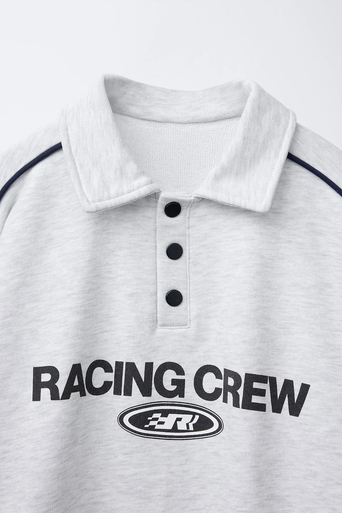 SWEAT POLO À INSCRIPTION